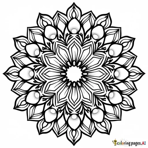 peace mandala - Free Printable Coloring Page