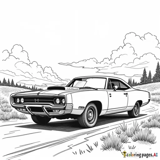 1970 plymouth road runner superbird on a country road