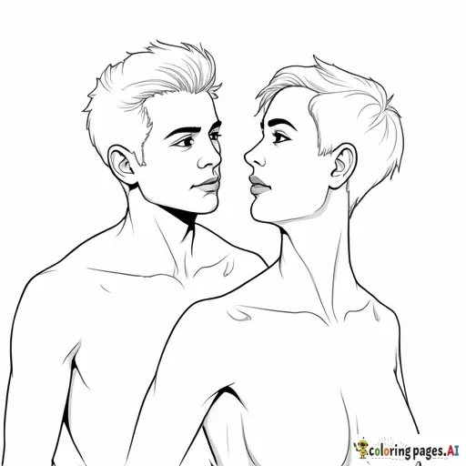 2 afab enby people: one has a sparse beard and top surgery. Then other has breast and short cropped hair. Both have short hair. And their partner has short hair and their OTHER partner is a CIS HET male