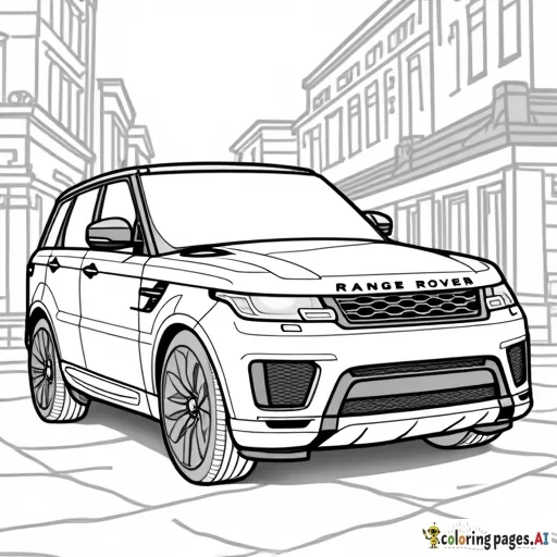 2017 range rover parked on a city street