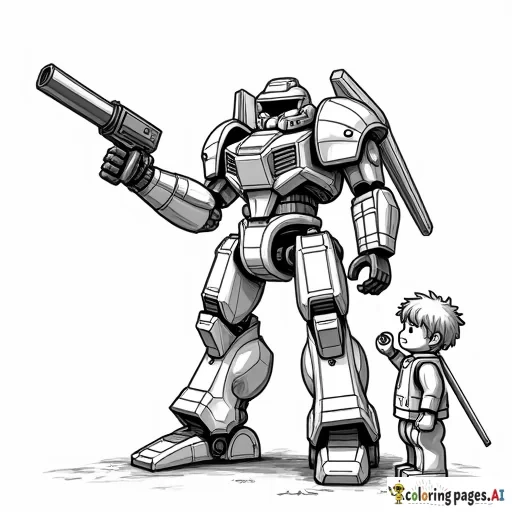 6 year old boy playing with toy mechs and dragons made out of legos