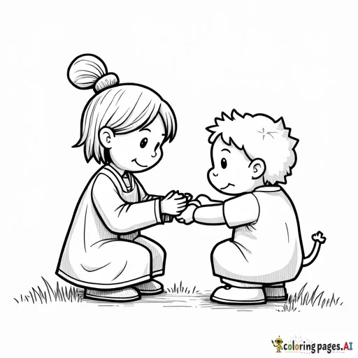 5 years old girl playing with her father