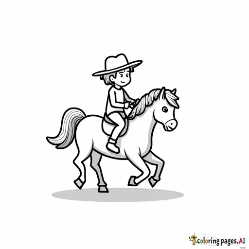 kid riding horse