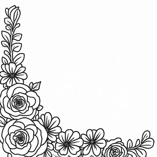 A beautiful border of roses