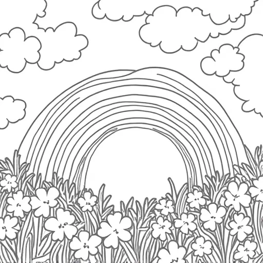 A beautiful paper filled with shamrocks and rainbows.