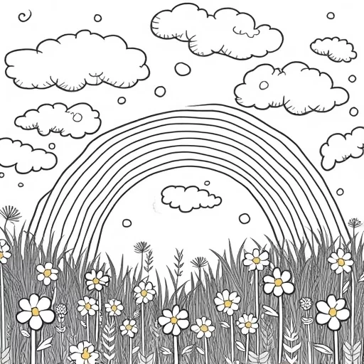 A beautiful paper filled with shamrocks and rainbows.