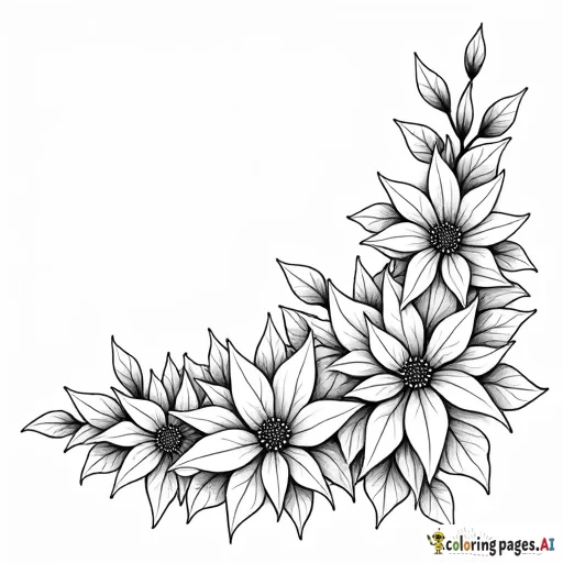 A beautiful poinsettia L shaped corner cluster