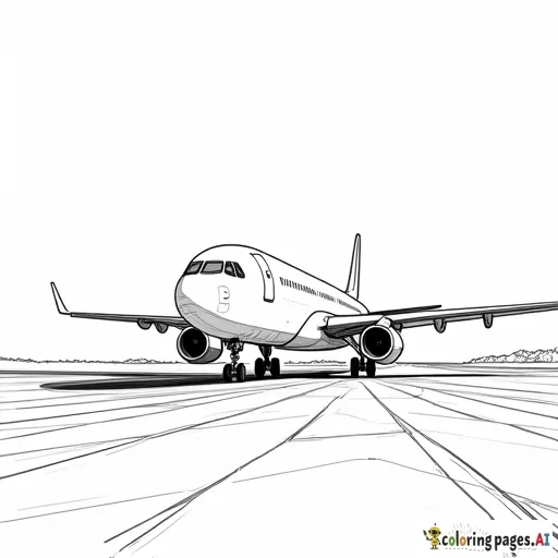 a big jet airliner on the runway