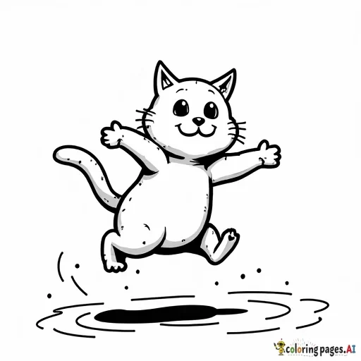 a cat jump arround