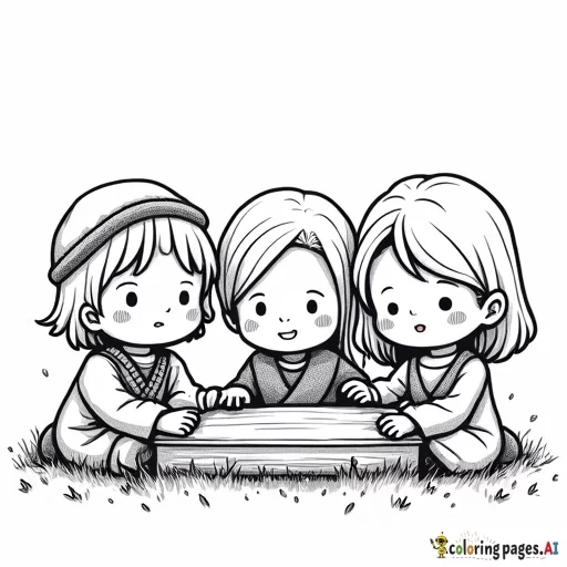 a chibi family at a funeral