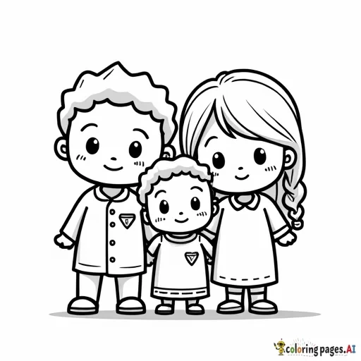 a chibi family in a hospital