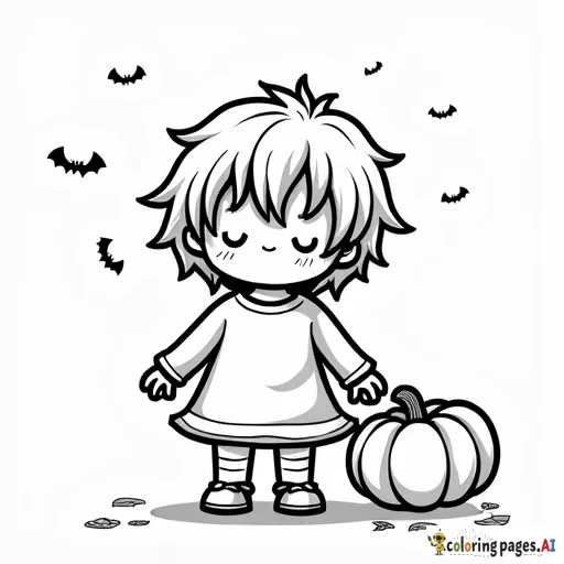 a chibi trick or treating