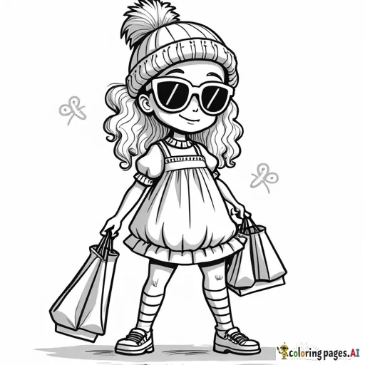 a chic girl shopping that says Pretty Pot Head