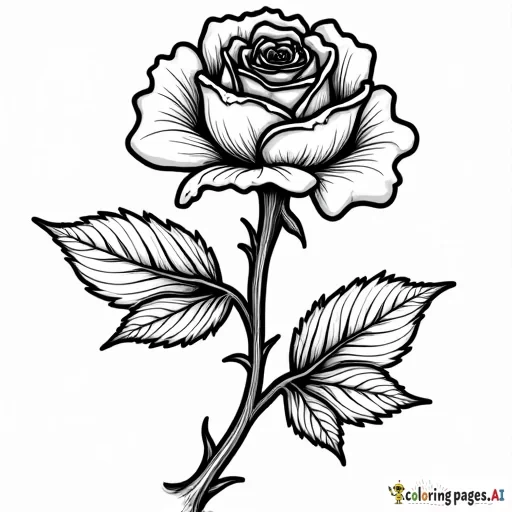a coloring page for kids with the Democratic Socialists of American rose symbol and punk kids at a flea market