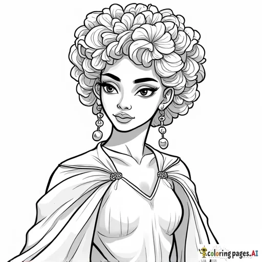 a easy coloring page of blue ivy carter