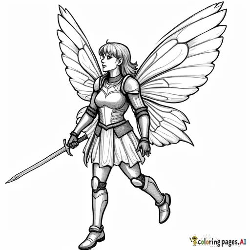A fairy with armor on