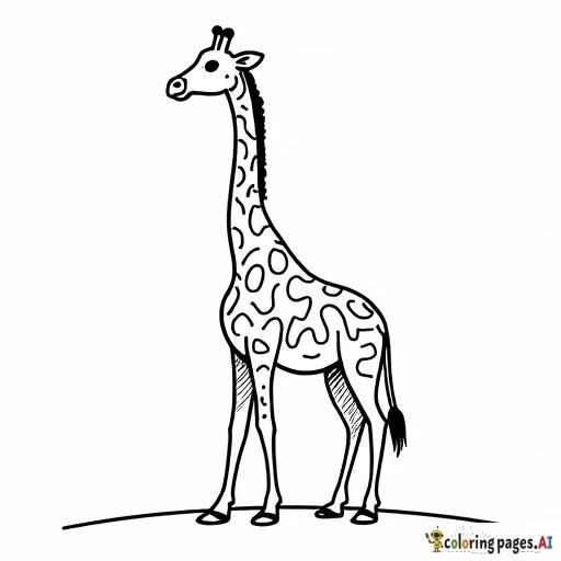 A giraffe doing yoga