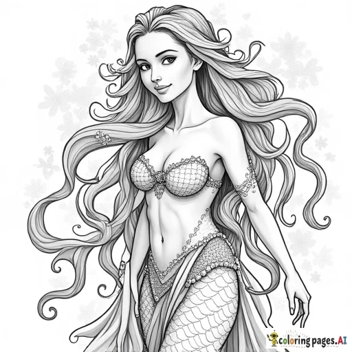 a greyscale coloring page of an enchanted sea nymph with tentacles embrassing her lover    Generating images of people is only available in early access with Gemini Advanced. Get early access to new Gemini features when you subscribe to Advanced here.            Gemini can make mistakes, so double-check it