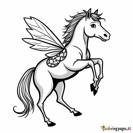 a horse riding on top of a bee