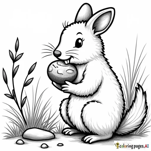 a pika snacking on a cheeto in the hoodoos of yellowstone national park