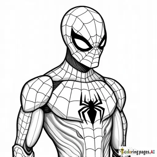 a robot who wear a spiderman custom