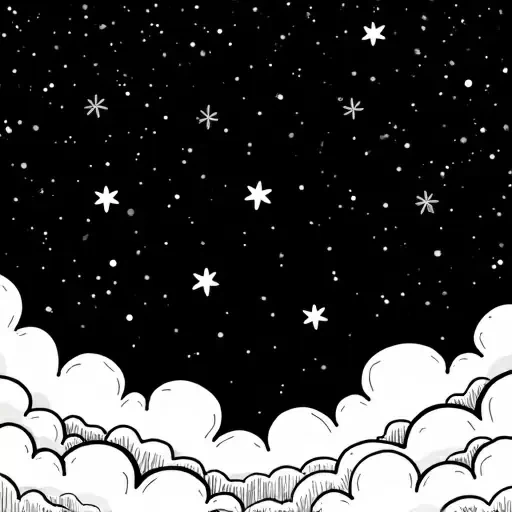 A starry sky only.  white stars on black background with no other images,