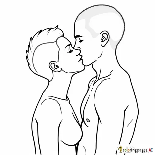 a tall slender man with a shaved head whose wiry strong kissing a short  haired petite woman make her boobs bigger and make him look more Puerto Rican and white