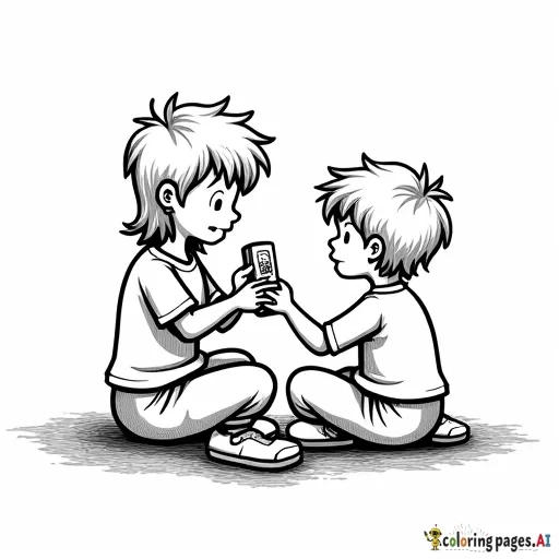 A TEEN IS ON THEIR PHONE BUT THE LITTLE SIBLING REALLY WANTS TO PLAY CRIBBAGE