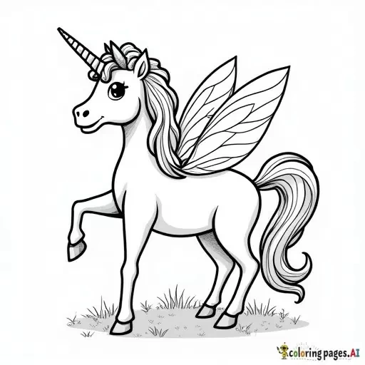 a unicorn eating a fairy