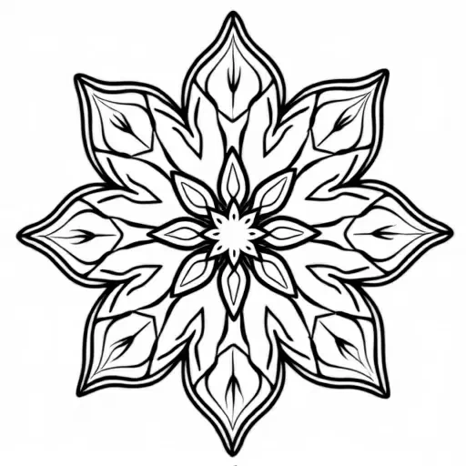 A unique solid black geometric shape. IN solid black oil median ART. Entire image to be completely surrounded by a bright white background.