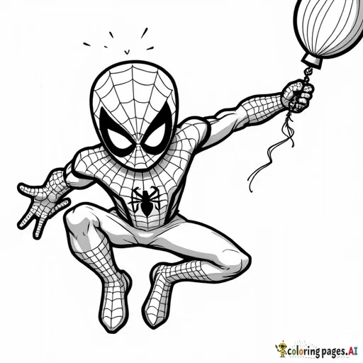 a young boy celebrating his fifth birthday with spiderman