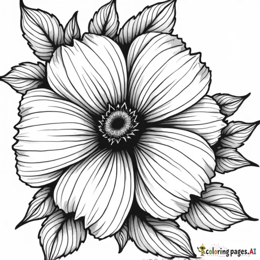 abide floral coloring sheet