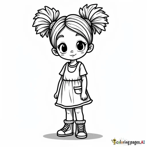 african american little girl with cute clothes