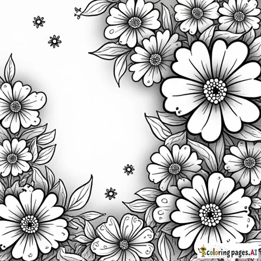 an adult coloring book page with buttons and bows and lace and flowers for adults
