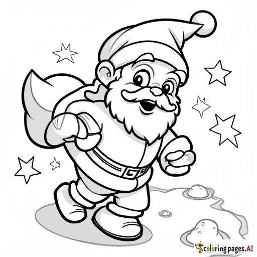 An alien being abducted by Santa Clause