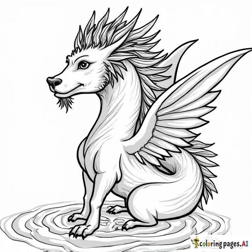 anime mythological creature women black and white