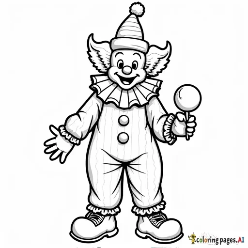 art the clown  coloring page