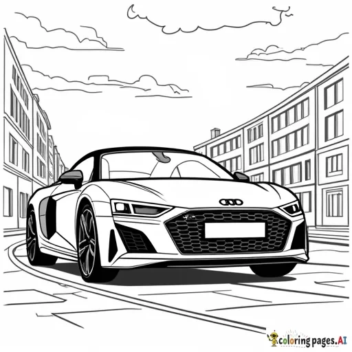 audi r8 parked on a city street