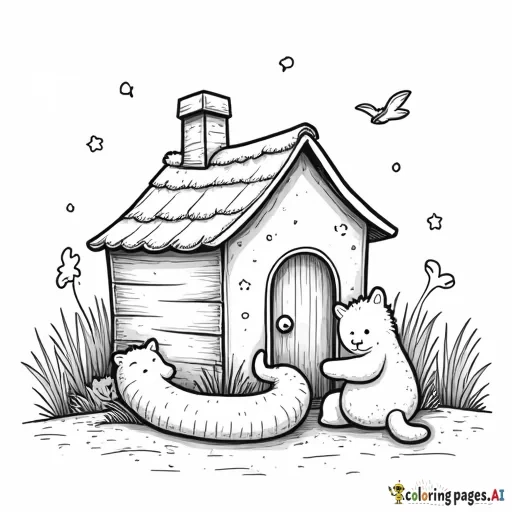 Baby house curled up sleeping