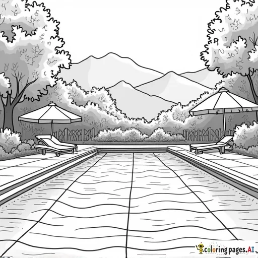 barton springs pool with black lines