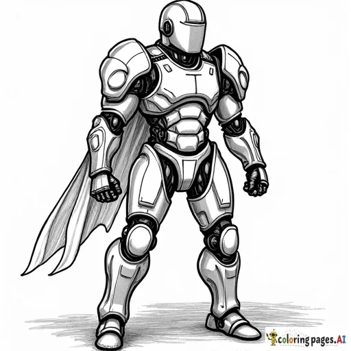 black power armor made of nano-machines that looks like a ninja