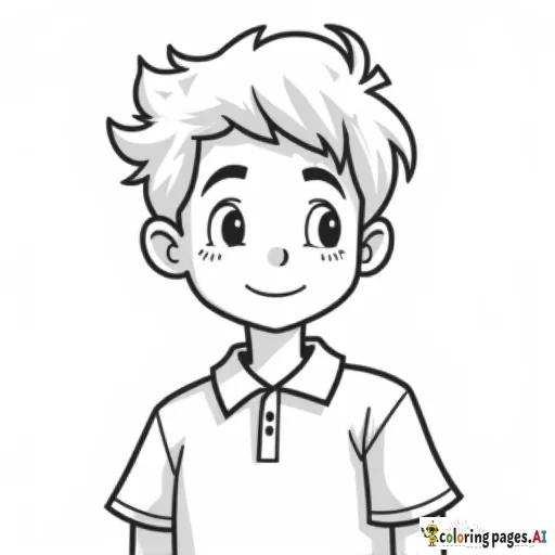 boy with a polo shirt