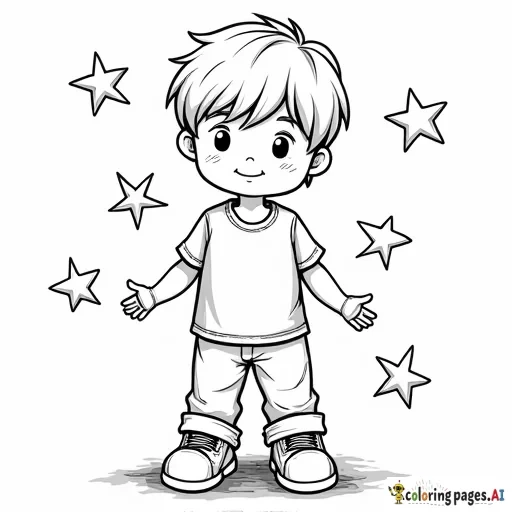 boy with stars