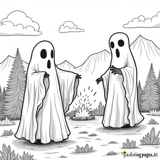 Campfire Ghosts in the mountains