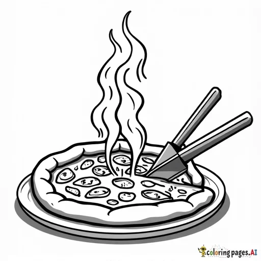 cartoon pizza reading a cook book