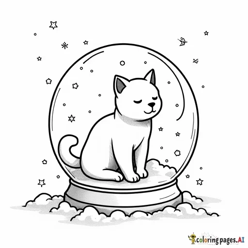 cat in a snowglobe