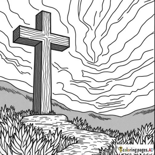 christian themed abstract coloring page