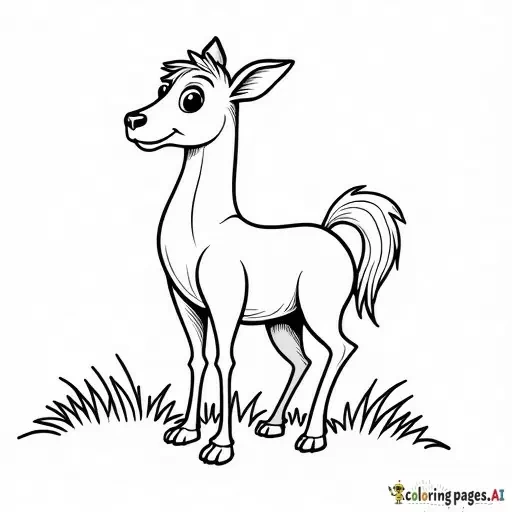 coloring book page image animal with description