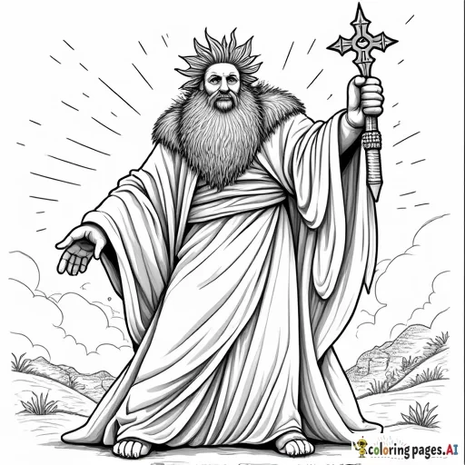 Coloring page of 30 & triumphant