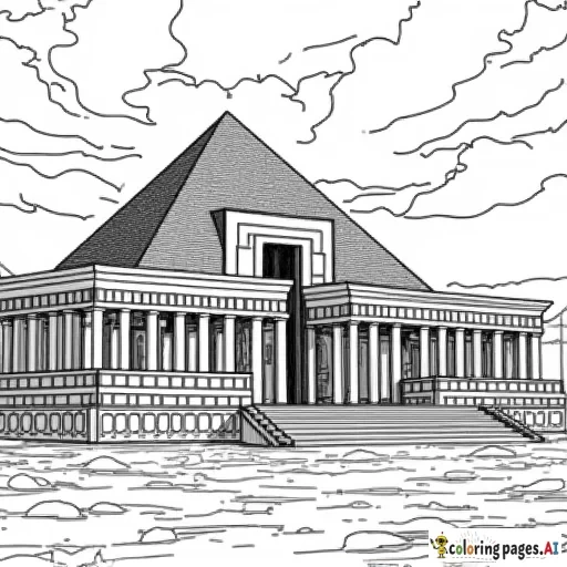 coloring page of luxor temple